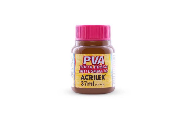 TINTA PVA FOSCA 37ML ACRILEX MARROM  